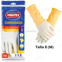 Guantes Corrugados Virutex Amarillos Talla 8 (M)
