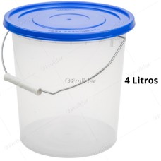 Balde Premium 4 Litros con Asa de Metal
