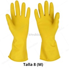 Guantes Domésticos Amarillos Gloves Talla 8 (M)