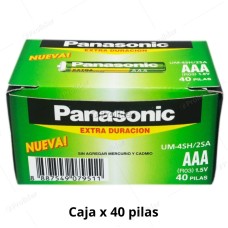 Pilas Panasonic AAA Caja x 40 unidades