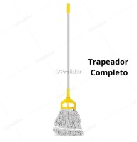 Trapeador Mechón Ebriel Completo 450 gr Blanco m/Aluminio