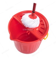 Set Trapeador Tayta Hude 17 Litros Completo (Balde + Mopa) Rojo