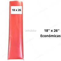 Bolsas Plásticas Rojas económicas Termicas / 18 x 26 / 100 unidades