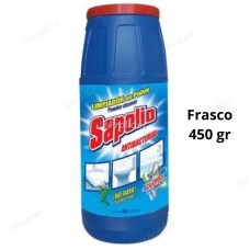 Pulidor En Polvo Sapolio Frasco 450 gr Baño (Azul)