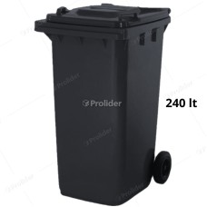Tacho Recolector Genérico 240 Litros Sin Logo Negro