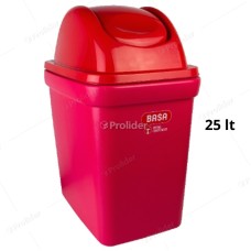 Papelera Vaivén Basa Bodeguita 25 Litros Sin Logo Rojo