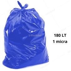 Bolsas Plásticas Azules económicas / 1 Micra / 180 Litros / 100 unidades