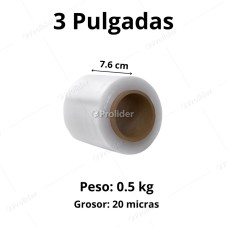 Strech Film Transparente 3 Pulgadas x 0.5 Kilos