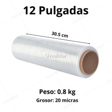 Strech Film Transparente 12 Pulgadas x 0.7 Kilos