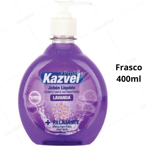 Jabón Líquido Kaz Antibacterial Frasco 400 ml con Dispensador