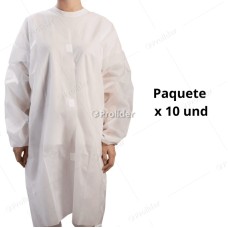 Mandil Descartable Blanco R&G Paquete x 10 Unidades