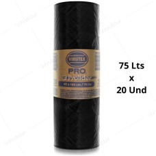 Bolsas Plásticas Negras en Rollo / 26 x 40 (75 Litros) x 20 unidades Virutex
