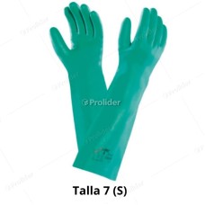 Par de Guantes Nitrilo Verde Semi Industrial Solvex 18 Pulgadas 37-185 Talla S