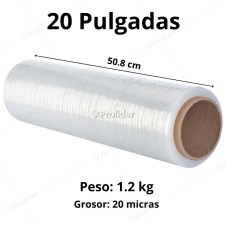 Strech Film Transparente 20 Pulgadas x 1.2 Kilos