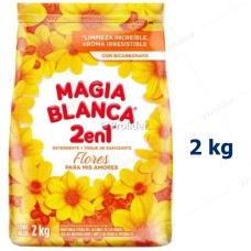 Detergente en Polvo Magia Blanca Bolsa 2 Kilos Floral
