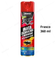 Insecticida En Spray Sapolio Frasco 360 ml Mata Cucarachas Y Hormigas