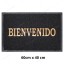 Felpudo para piso con Letras Bienvenido 60 cm x 40 cm Negro