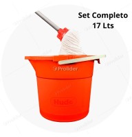 Set Trapeador Tayta Hude 17 Litros Completo Balde + Mopa) Naranja