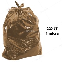 Bolsas Plásticas Marrones económicas / 1 Micra / 220 Litros / 100 unidades