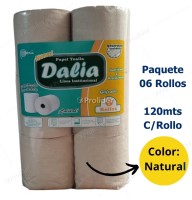 Papel Toalla Jumbo Dalia Ecologico Gofrado Paquete x 6 Rollos (Precortado)