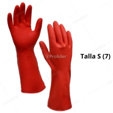 Guantes Domésticos Rojos Gloves Talla 7 (S)
