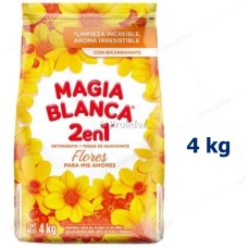 Detergente en Polvo Magia Blanca Bolsa 4 Kilos Floral