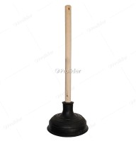 Desatorador Chupon Jebe Negro con M/Madera