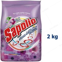 Detergente en Polvo Sapolio Bolsa 2 Kilos Floral (Morado)