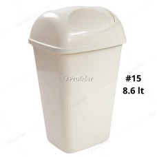 Papelera Vaivén Reyplast Galax N°15 Altura 39 cm de 8.6 Litros Crema