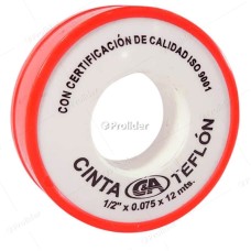 Cinta Teflon 1/2 pulgada x 12 metros Genérico