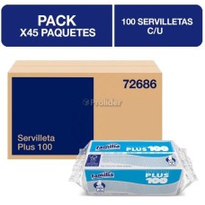 Caja Servilletas Familia Plus x 45 Paquetes de 100 unidades 72686