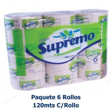 Papel Toalla Jumbo Supremo Ecologico Gofrado Paquete x 6 Rollos