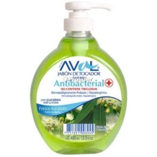 Jabón Líquido Aval Antibacterial Frasco 400 ml Eucalipto