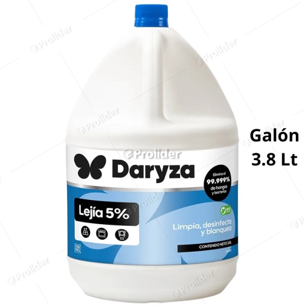 Lejía Daryza Concentración 5% Galón 3.8 Litros