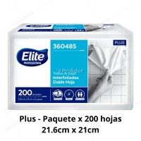 Paquete Papel Interfoliado Elite Plus Blanco x 200 unidades