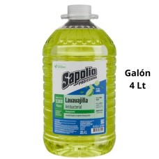 Lavavajilla Liquida Sapolio Galón 4 Litros Limón