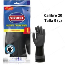 Guantes Tradicionales Virutex Calibre 20 Talla 9 (L) Negro