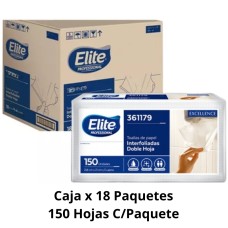 Caja Papel Interfoliado Elite Blanco Excellence x 20 Paquetes x 150 unidades 21.6 x 21 cm