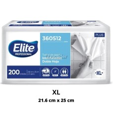 Paquete Papel Interfoliado Elite XL Blanco x 200 unidades 361530