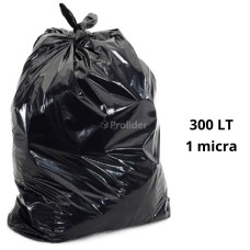 Bolsas Plásticas Negras económicas / 1 Micra / 300 Litros / 100 unidades