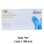 Guantes de Nitrilo Celeste Hid Med  Talla M Caja x 100 unidades
