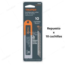Repuesto para Cuchilla Trupper x 10 unidades 18mm