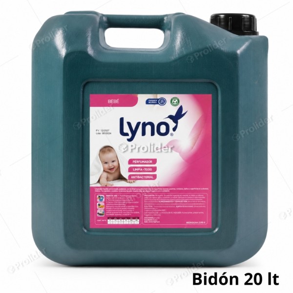 Limpiatodo Antibacterial Lyno Bidon 20 Litros Bebe