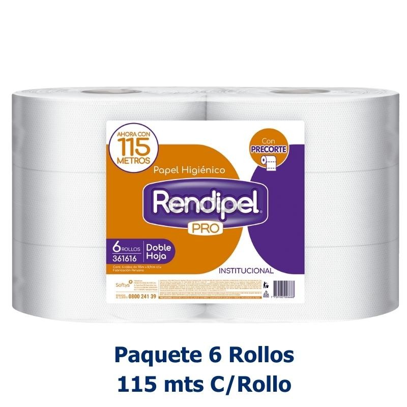 Comprar Papel Higienico Jumbo Rendipel 115 Mt Doble Hoja X 6 Rollos En